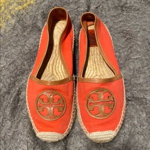 Melon color espadrilles